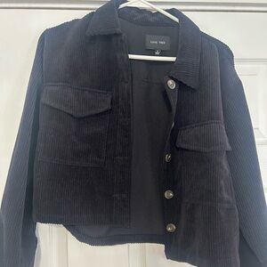 Love Tree Dark Corduroy Utility Jacket